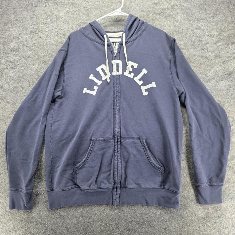 Roots Of Fight Hoodie Mens 2XL Blue Full Zip Chuck Liddell Hawaiian Kempo